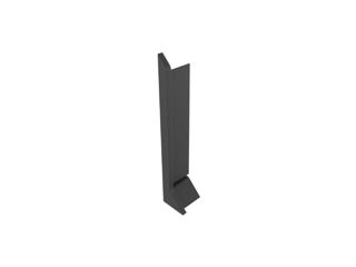 Fittings for overhead mounted aluminum plinth P60 Back End cap Left (F1.P60LB) Black