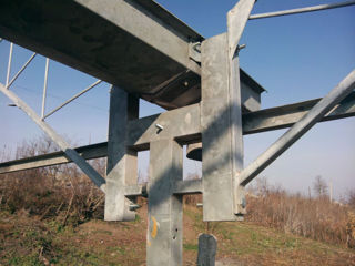 Sere pentru gradina Теплицы Constructie metal zincat Sera bloc angar depozit agricol foto 1