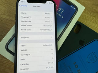 Iphone X 64gb Cutie / Husa / incarcator / sticla de protectie / lucreaz ideal foto 5