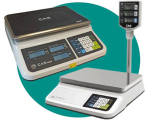 Весы торговые CAS с 2 экранами на 15 кг и 30 кг. Сертифицированые метрологией. Cantar comercial CAS.