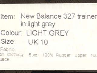 Original New Balance 327 trainers in light grey foto 5