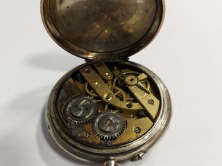 Breget - часы карманные старинные серебрянные foto 10