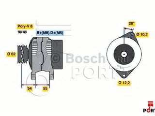 Generator Bosch генератор 120 A 0123510010 foto 6