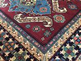 Covor antic Caucazian! Antique rug ! Handmade! Ковер Кавказский, ручной работы, конец XIX века! foto 7