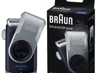 Aparat de ras mobil ,lavabil  cu baterie si  trimmer Braun MobileShave M-90