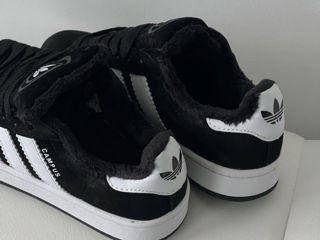 Adidas Campus Black/White Women's cu blana / с мехом foto 6