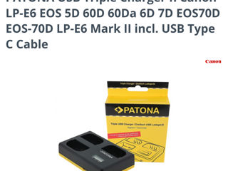 Patona charger x3 for LP-E6 CANON foto 4