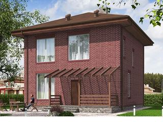 Строительство СИП домов в Молдове. Двухэтажный жилой дом с террасой foto 1