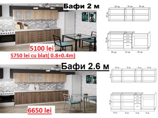 Bafi 2.0m cu Blat (столешницей 0.8+0.4м) Кухни ЛДСП. Fabrica de mobila! Bucătării LDSP . foto 5