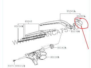 Заглушка поводка стеклоочистителя Toyota Prius foto 2