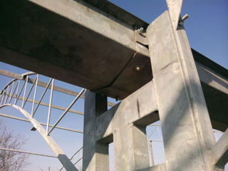 Sere pentru gradina Теплицы Constructie metal zincat Sera bloc angar depozit agricol foto 7