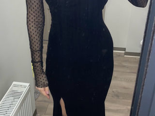 Черное бархатное платье foto 3