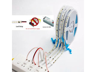 Bandă LED strălucitoare 220V, 12 W/m, 2835, 10m, 1200 LED, 4000K Nou!!!    Bandă LED pentru 220 volț foto 9