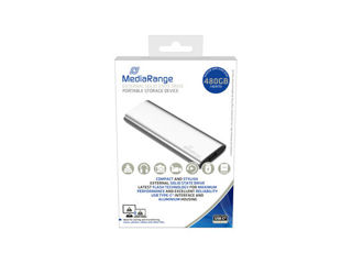 MediaRange External USB Type-C solid state drive, 480GB, silver foto 1