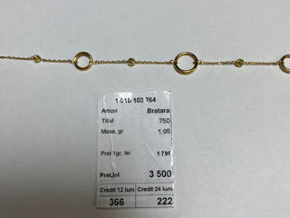 Brățară 750 proba 1,95 gr. 19,5 lungime