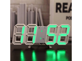 Ceas electronic de birou LED cu un ceas cu alarmă și un termometru Caixing CX-2218 cu lumină de fund foto 3