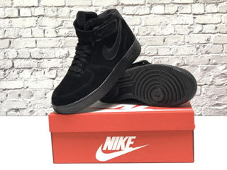 Nike Air Force 1 High Suede Black cu blana / с мехом foto 8