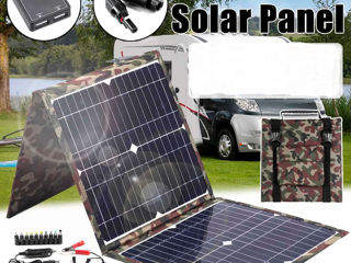 Солнечная батарея TOP-SOLAR-20W-100W=12V=5A-2USB 5V-влагозащищенная IP67-складная:Большие 3-секции!! foto 3