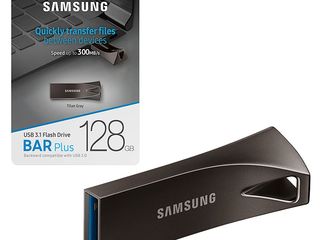 Samsung 128gb bar plus (metal) usb 3.1 flash, speed 300mb/s foto 1