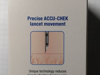 Иглы стерильные медицинские для автоматического прокалывателя Accu-Chek Soft Clix lancets 100 pcs. foto 3