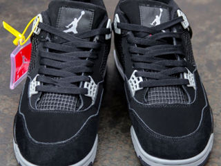 Nike Air Jordan 4 Retro Black Canvas cu blana / с мехом foto 4