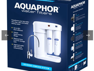 Filtru apa potabila, cu osmoza inversa, cu mineralizare, Aquaphor Morion, cu robinet, rezervor 5 L