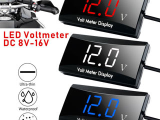 Цифровой вольтметр-водонепронецаемый-LED-авто/мото от 8 до 16v. foto 5