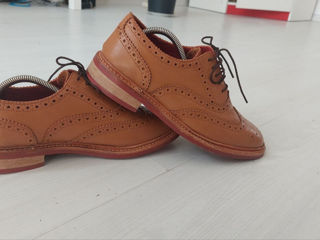 Samuel Windsor-Made In England-Броги-Brogue-Natural Leather foto 2