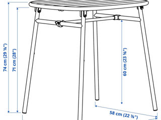 Set mobilă de grădină masă cu 2 scaune IKEA foto 6