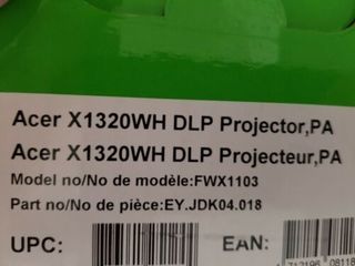 Проектор acer X1320WH (новый, запечатанный) - Цена срочной продажи foto 6