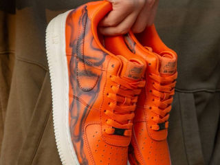 Nike Air Force 1 Low Skeleton Orange foto 4