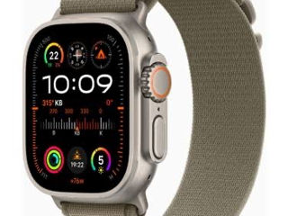 Apple Watch Ultra 2 Titanium Case 49mm Olive Alpine Loop S! foto 1