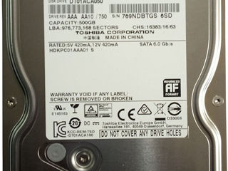 WD,Seagate 500GB Sata Hard Drive foto 2