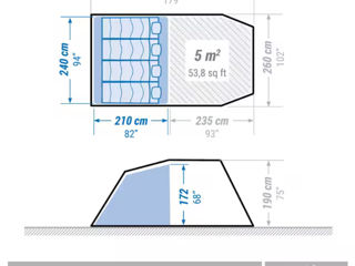 Cort camping 4 persoane 1 cameră structură cu bețe arpenaz 4.1 foto 2