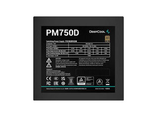 Power Supply Atx 750W Deepcool Pm750D, 80+ Gold, Active Pfc, Full Bridge, Llc+Src+Dc/Dc, 120Mm foto 2