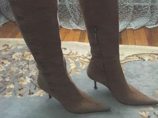 Pentru femei ghete  Женские сапоги,  не новые, натуральный замша,  размер 38.5, туфли кожа 41 Дёшево foto 4