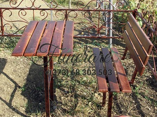 Mese si scaune din metal, metal combinat cu lemn de la producator. foto 4