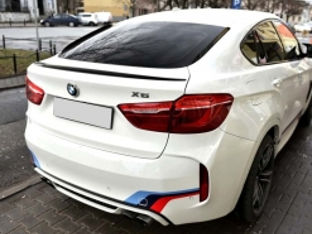 Eleron Portbagaj Negru Lucios compatibil cu BMW X6 F16 (2015+) Negru Lucios, задний спойлер foto 3