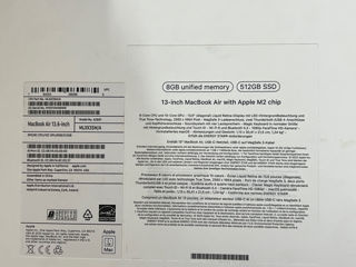 MacBook Air Chip M2 8/512GB 10GPU nou foto 1