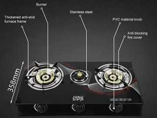 Настольная газовая плита STARST-9655, Aragaz de masă, arzătoare - 3, livrarea gratuita in toata tara foto 10