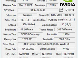 GIGABYTE RTX 3060 GAMING 12 GB foto 4