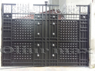 Copertine , porți , garduri , balustrade ,  gratii, uși metalice și alte confecții din fier. foto 10