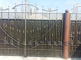 Balustrade, porți, garduri,uși metalice, copertine, gratii și alte confecții din fier.