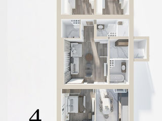 Apartament cu 3 camere, 102 m², Autogara, Bălți foto 2