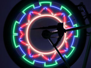 LED подсветка для колес велосипеда, 32 узора, узор меняется! foto 1