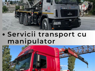 Servicii transport cu manipulator + Servicii automacara(33m pina la 25t) foto 4