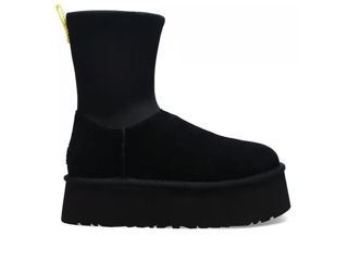 Ugg australia ausa dipper boot platform black угги овечья шерсть платформа замшевые размер 39 (25см) foto 2