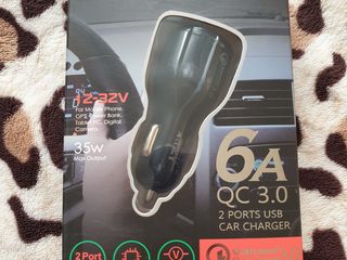 Зарядка для авто 35W новая Quick Charge Car Power Adapter foto 1