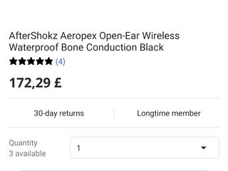 AfterShokz Aeropex Open-Ear Wireless Waterproof Bone Conduction Black foto 2