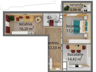 Apartament cu 2 camere, 70 m², Centru, Chișinău foto 14